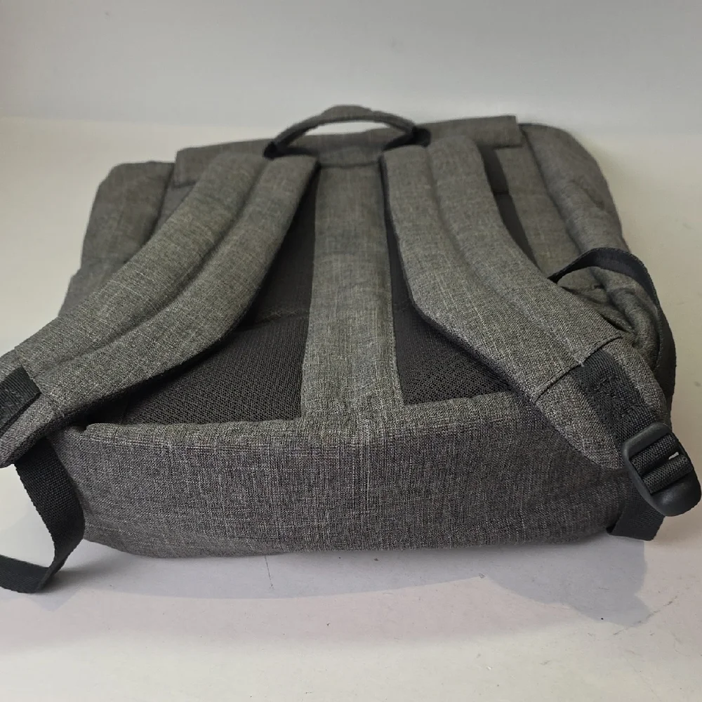 Gray Men's Backpack For Laptop Large With Zip Pockets Travel‎ Bag New